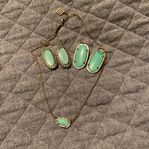 Mint & Gold Kendra Scott Bundle